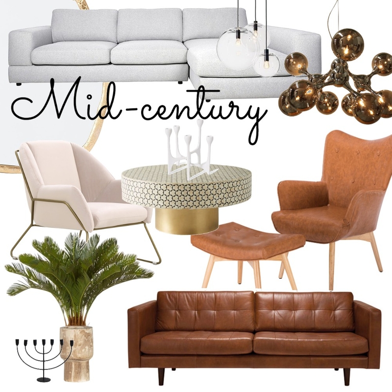 Mid-century Mood Board by Yanina Kovalskaya on Style Sourcebook