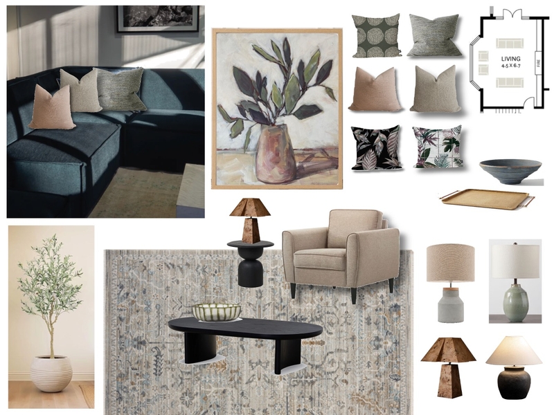 Hunters Hill - Lounge opt. 2 Mood Board by ONE CREATIVE on Style Sourcebook