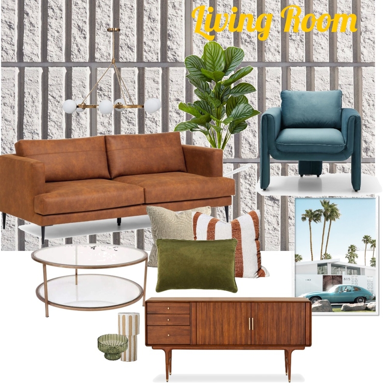 Mid-Century Modern Living Room Mood Board by anitamcrae on Style Sourcebook