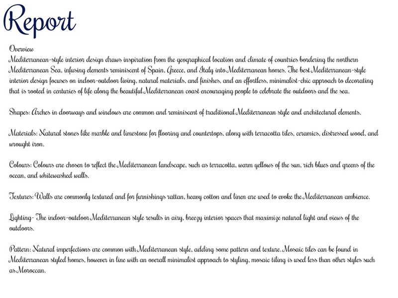 Mediterranean Report Mood Board by anitamcrae on Style Sourcebook