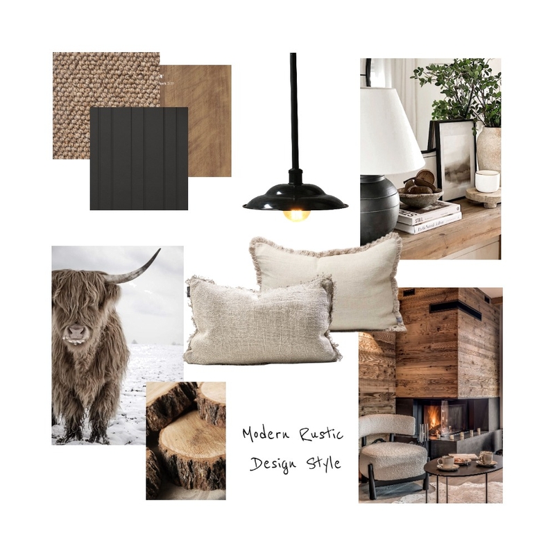 Modern Rustic Design Style Mood Board by nicole.kaitlin on Style Sourcebook