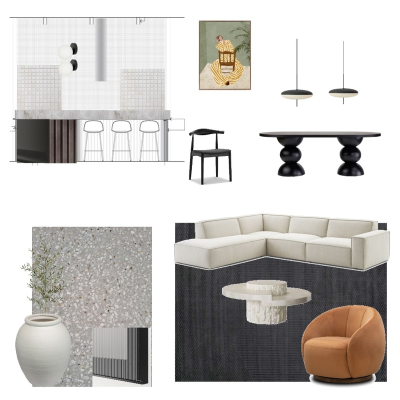 Grey sofa and black Mood Board by JessSib on Style Sourcebook