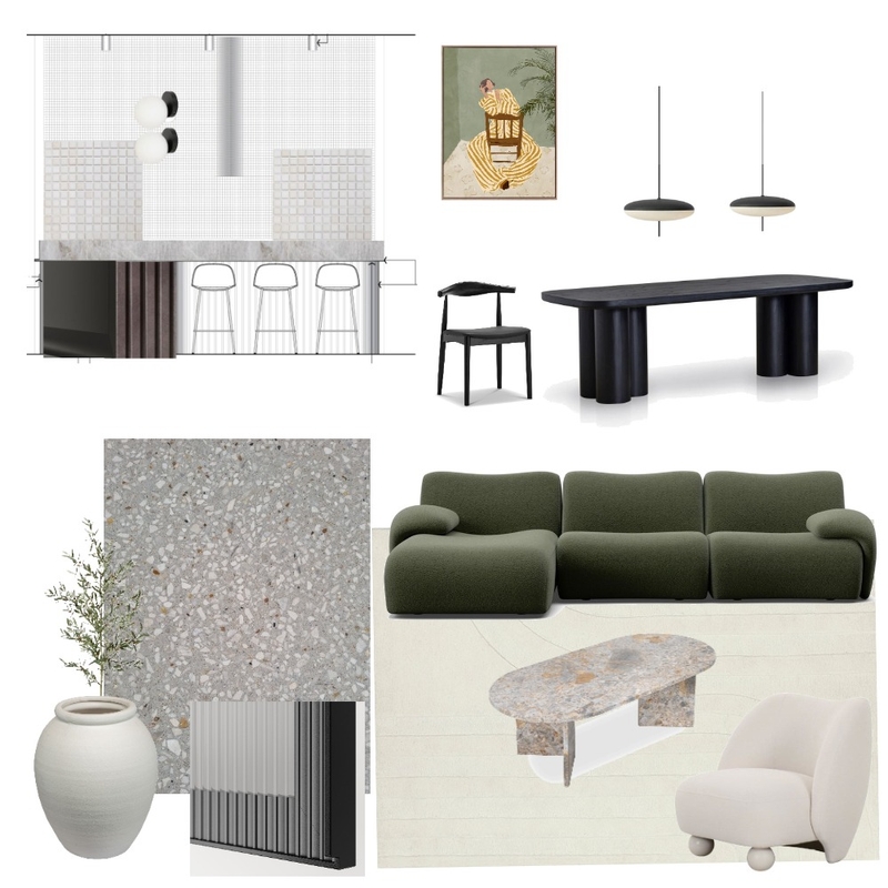 1977 sofa - green light & Black Mood Board by JessSib on Style Sourcebook