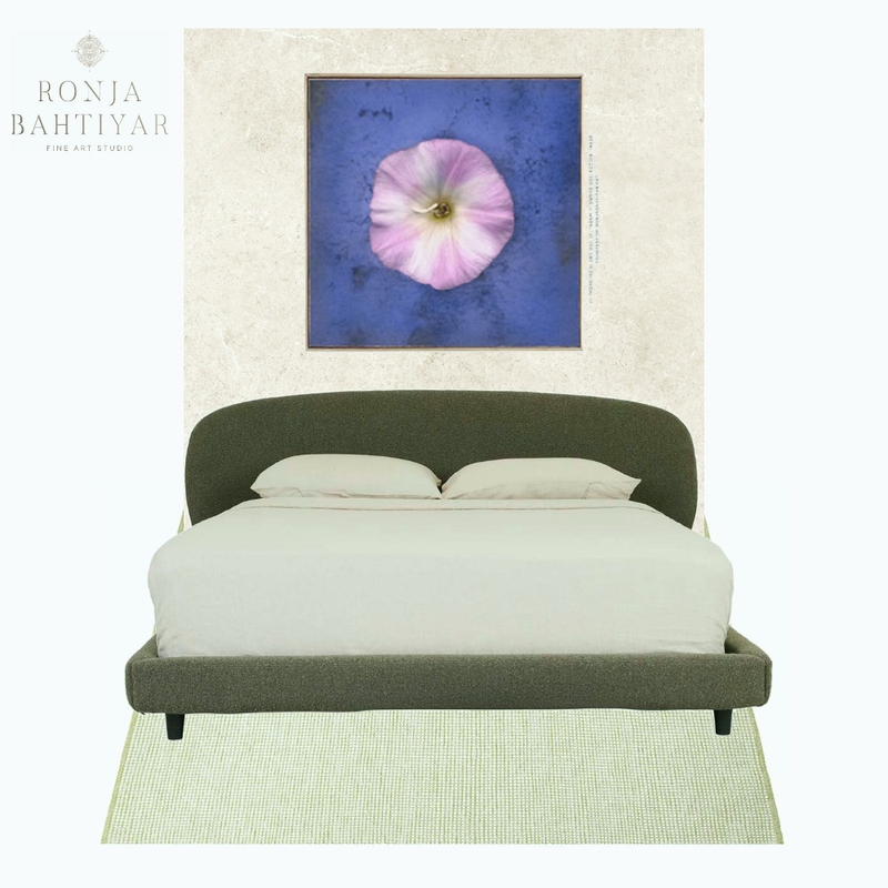 Organic cream, green and floral rose decor ideas for master bedr0om Mood Board by Ronja Bahtiyar Art on Style Sourcebook