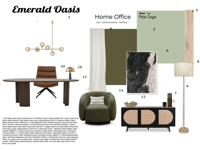 Emerald Oasis Mood Board by BaileyWhite on Style Sourcebook