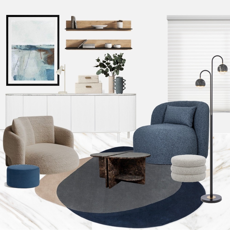 B&C Element Arp Blue 087608 Mood Board by Unitex Rugs on Style Sourcebook