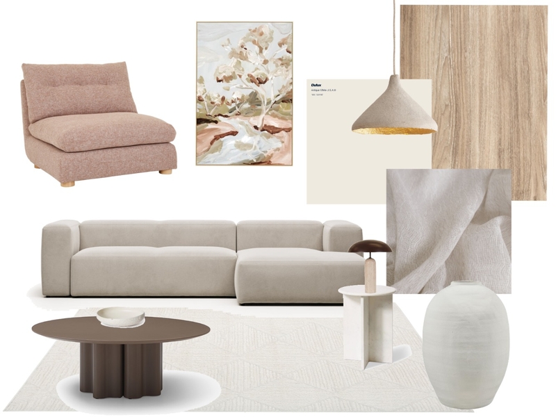 Warm Toned Neutral Living Room Mood Board by Muse Design Co Interior Design on Style Sourcebook
