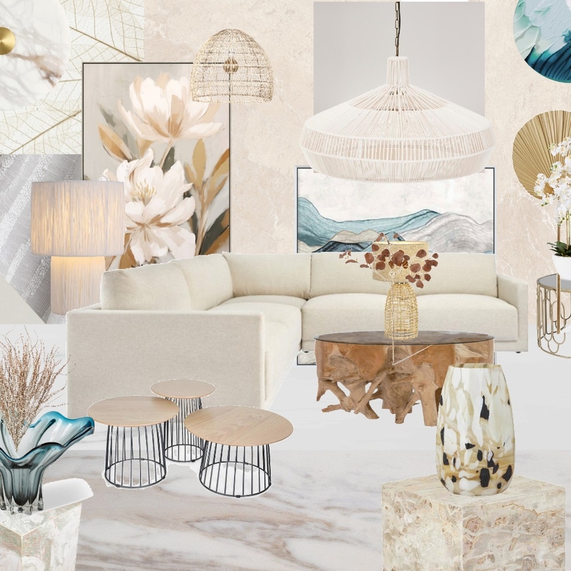 Eccentric Beach Floral Living Room Mood Board by SilverOwl on Style Sourcebook