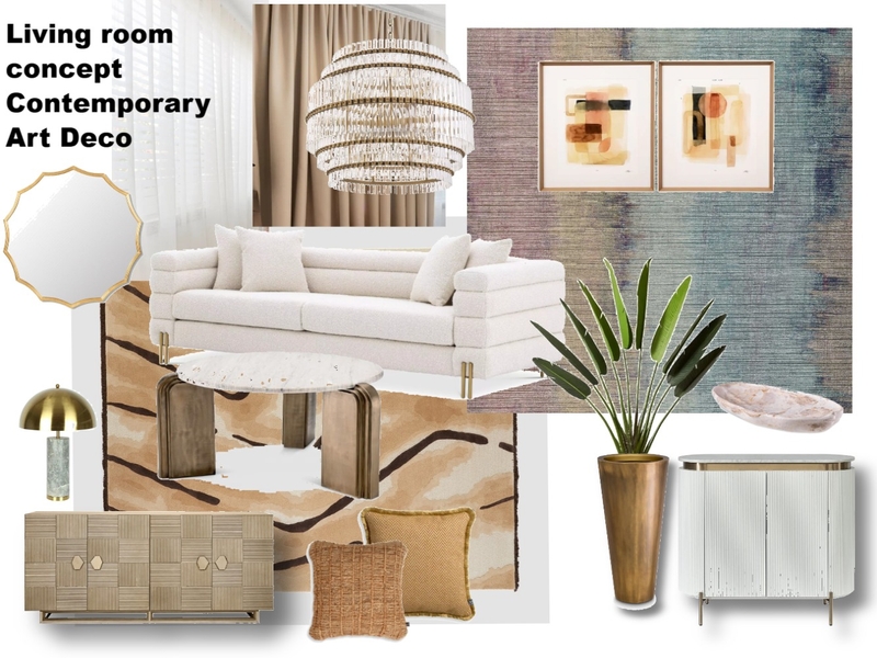 Concept board refined design Contemporary mod art deco Mood Board by tfpainter85@gmail.com on Style Sourcebook