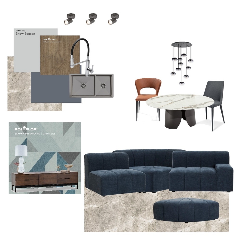 Modern living room and kitchen Mood Board by Kate Yakhimovich on Style Sourcebook