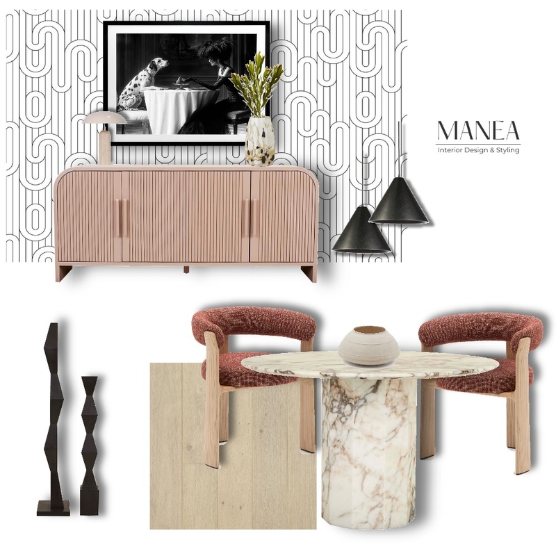 Contemporary Dining Concept Mood Board by Manea Interior Design & Styling on Style Sourcebook