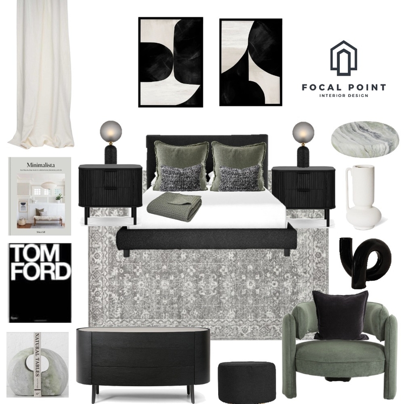 Modern Elegant Retreat Mood Board by Focal Point Interior on Style Sourcebook