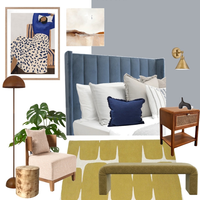 Vibrant Bedroom AirBnb Mood Board by Mysa Interiors on Style Sourcebook