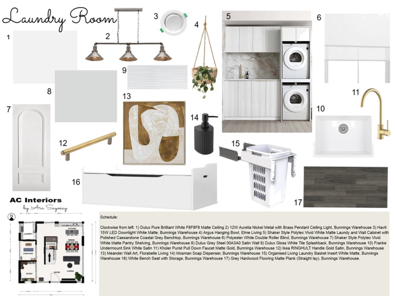 Module 9 Laundry MoodBoard Mood Board by arc_cabz@yahoo.com on Style Sourcebook