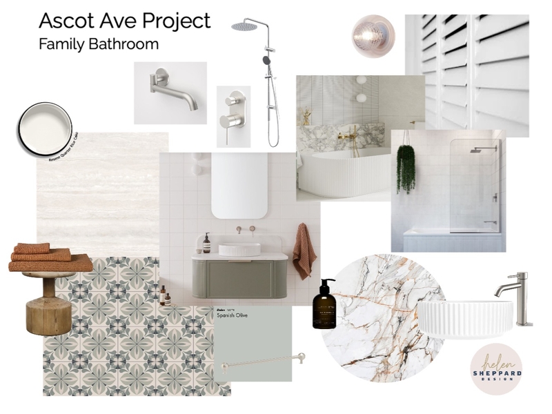 Family Bathroom Mood Board by Helen Sheppard on Style Sourcebook