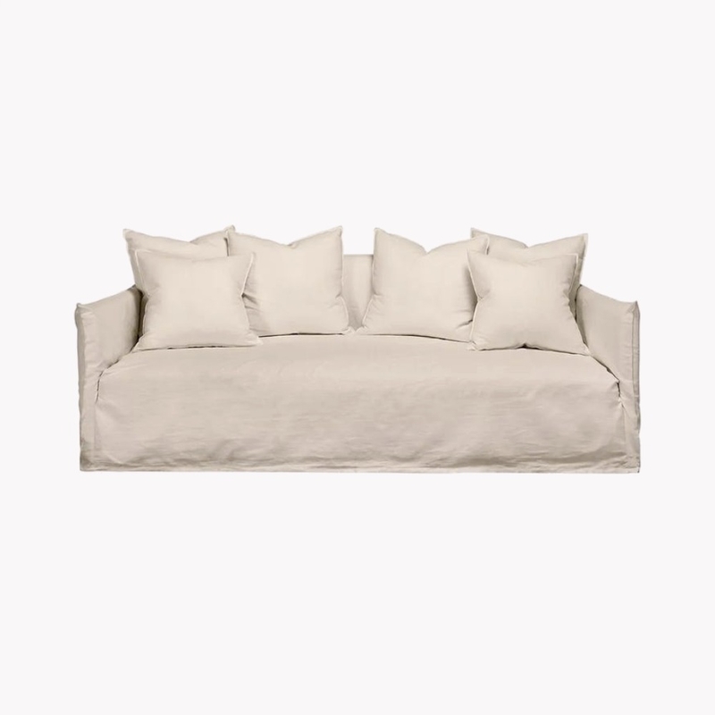 White Linen Sofa w. Pillows Mood Board by Ronja Bahtiyar Art on Style Sourcebook