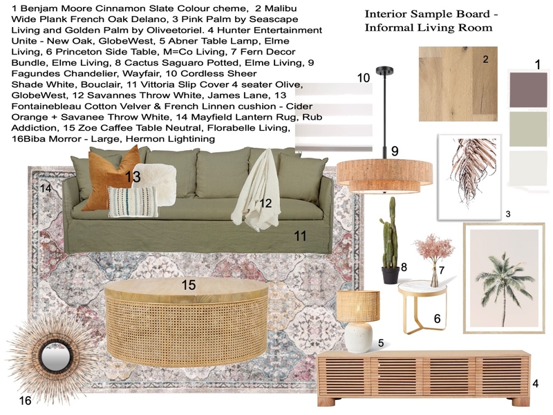 Informal Living Room Sample Board Mood Board by LyneRobi on Style Sourcebook