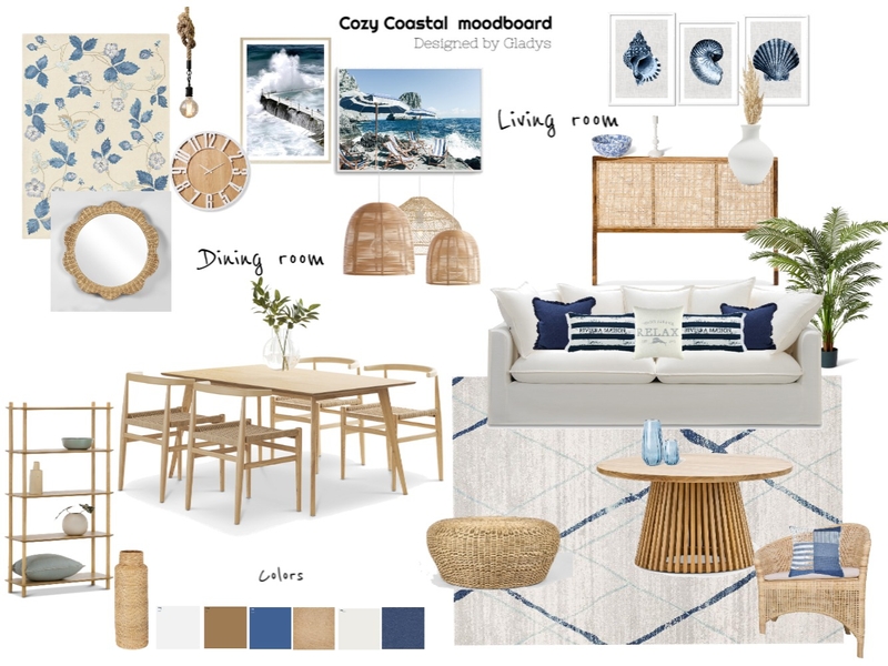 Cozy Coastal Mood Board by Medesse on Style Sourcebook