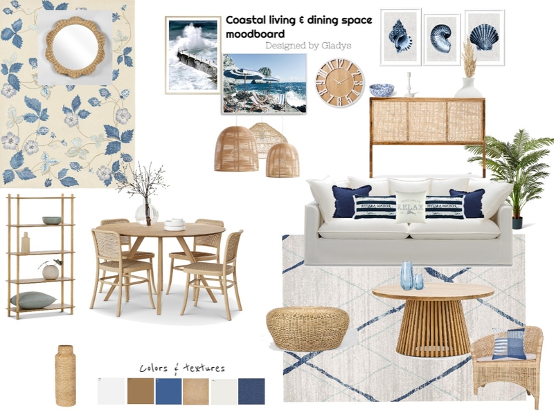 Cozy Coastal Mood Board by Medesse on Style Sourcebook