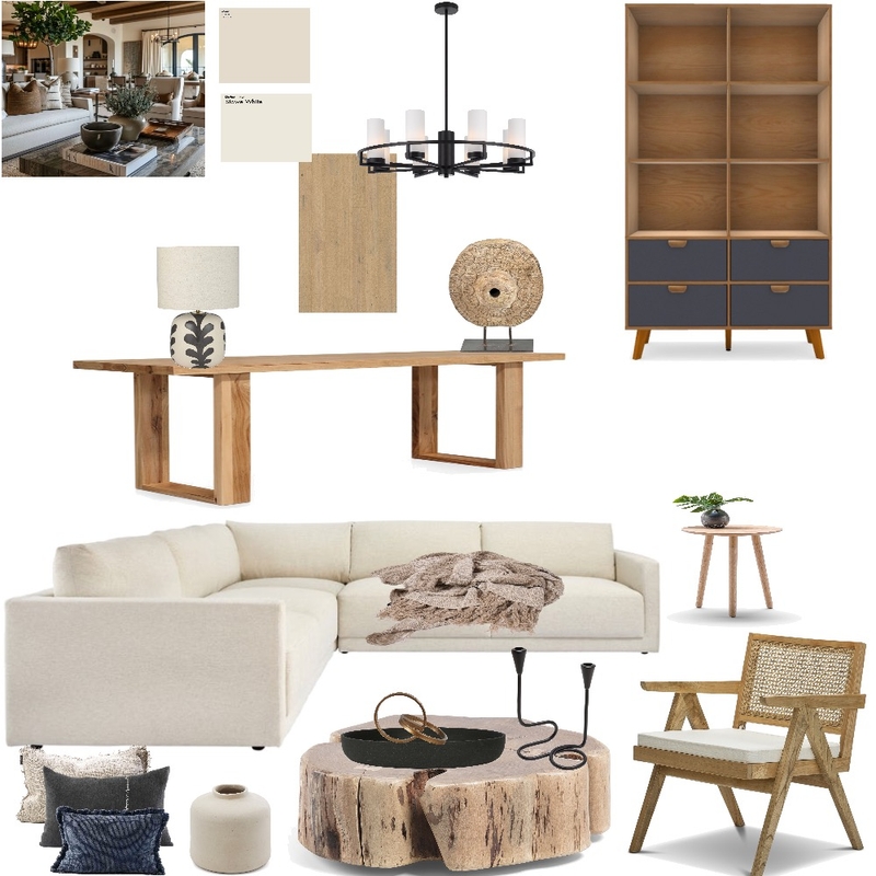 Modern Farmhouse Living Room Mood Board by STUDIO M on Style Sourcebook