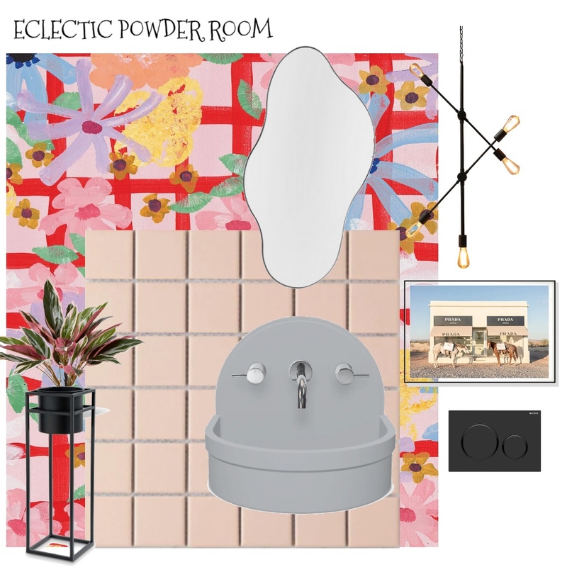 Eclectic Powder Room Mood Board by Metric Interiors By Kylie on Style Sourcebook