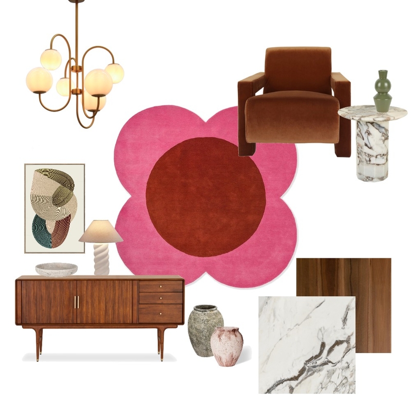 Orla Kiely Flower Spot Pink/Red 158400 Mood Board by carloypaul on Style Sourcebook