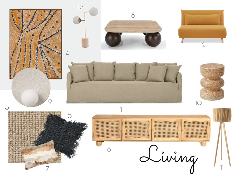 Visual Item Schedule - Living Room Mood Board by elements interior styling on Style Sourcebook