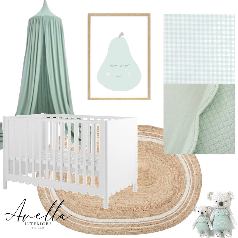 Nursery - Scalloped Sage Mood Board by Avella Interiors on Style Sourcebook