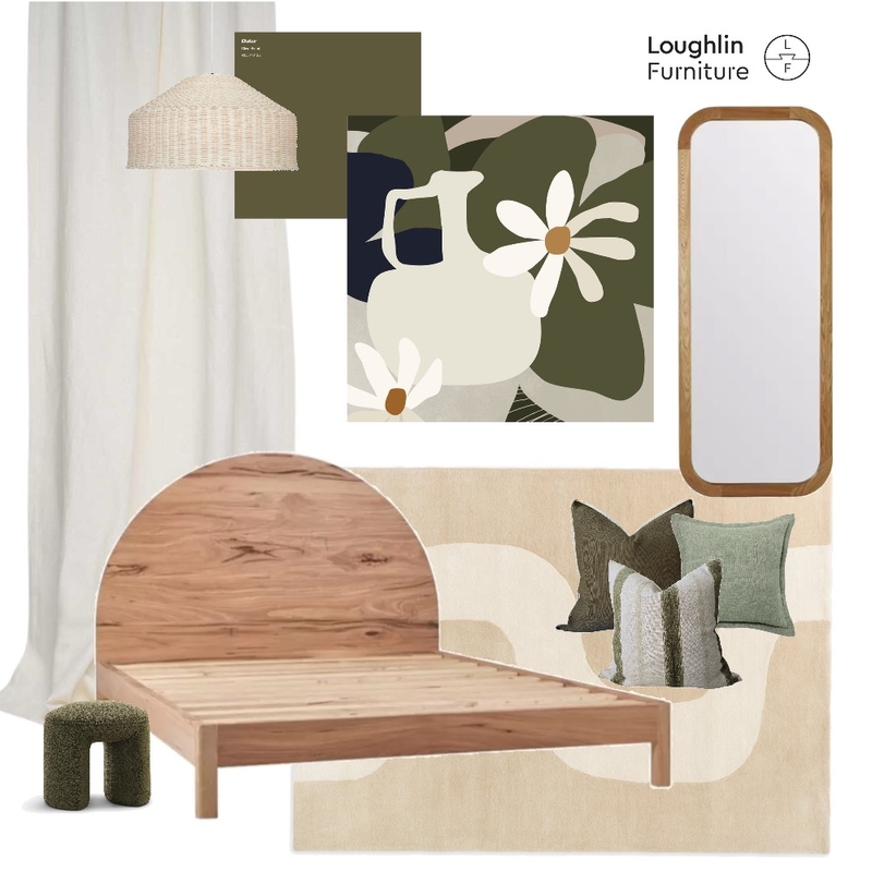 Bedroom Inspiration- Featuring Bronte Bed & Alura Full Length Mirror Mood Board by Loughlin Furniture on Style Sourcebook