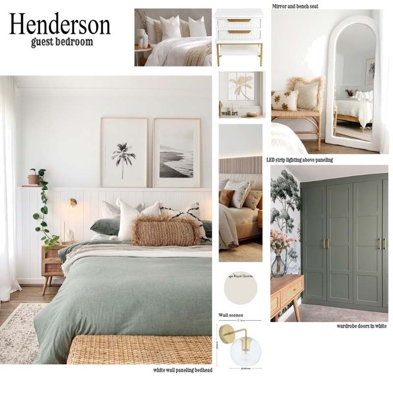 Henderson Guest Bedroom Mood Board by sheree@voguekitchens.com.au on Style Sourcebook