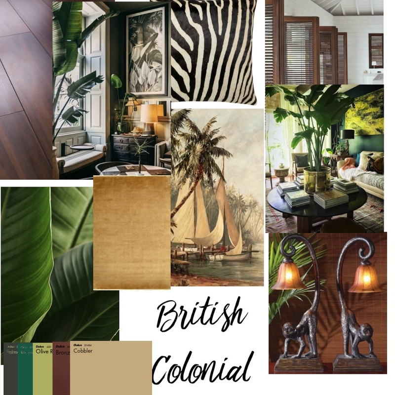 British Colonial Design Style Mood Board by barsnessjodi@gmail.com on Style Sourcebook