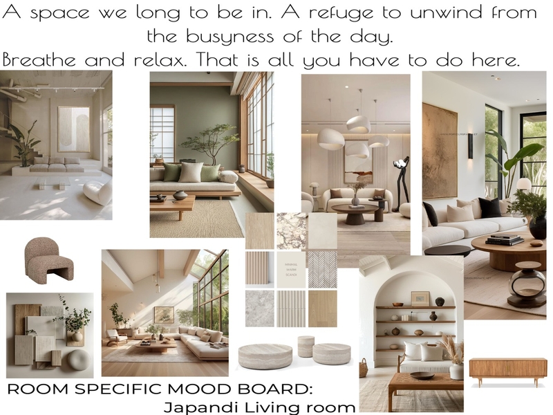 Room specific mood board: Japandi Living Room Mood Board by angelabshepherd@gmail.com on Style Sourcebook