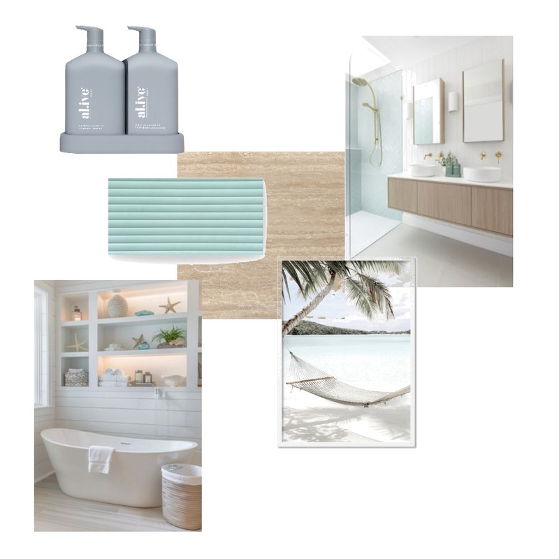 Coastal Beach House Bathroom Mood Board by ella mollineaux on Style Sourcebook