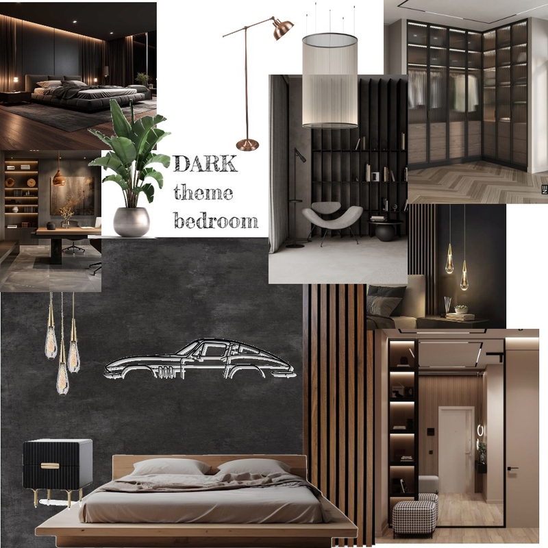 Dark theme bedroom mood board Mood Board by skvidyashree40@gmail.com on Style Sourcebook