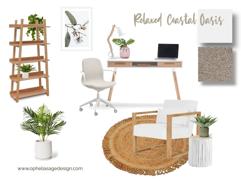 Coastal Calm Study Mood Board by Ophelia Sage Design on Style Sourcebook
