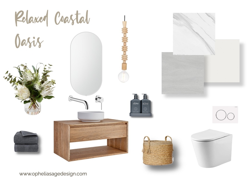 Coastal Calm Bathroom Mood Board by Ophelia Sage Design on Style Sourcebook