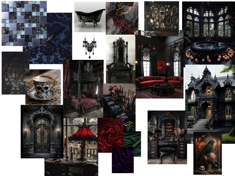 Gothic Design Style Mood Board Mood Board by smokeline on Style Sourcebook