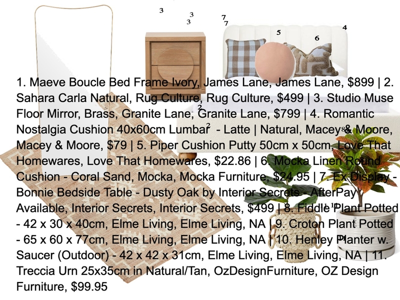 Bedroom Mood Board by clairedevonport@yahoo.com on Style Sourcebook