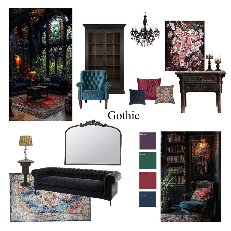 Gothic Mood Board by victoriahowe@hotmail.co.uk on Style Sourcebook