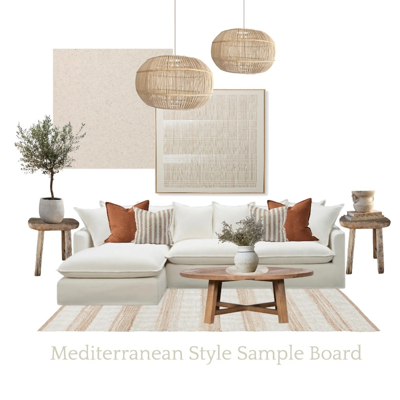 mediterranean Style sample board Mood Board by isabellefrost on Style Sourcebook