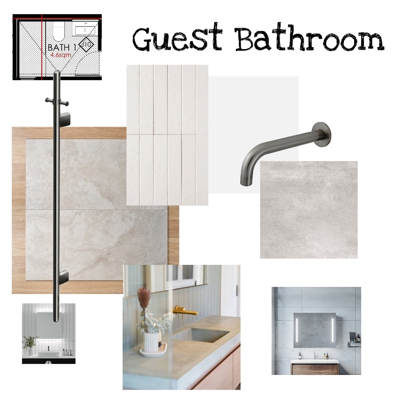 Guest Bathroom Mood Board by Nferns24 on Style Sourcebook