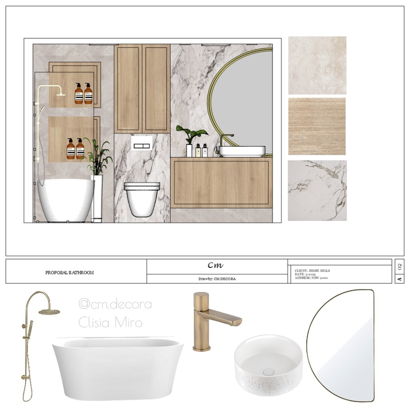 Soft minimalist Bath Mood Board by Cm decora on Style Sourcebook