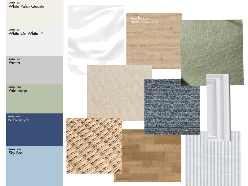 Hampton style bedroom - colour and fabric board Mood Board by Ambers designs on Style Sourcebook