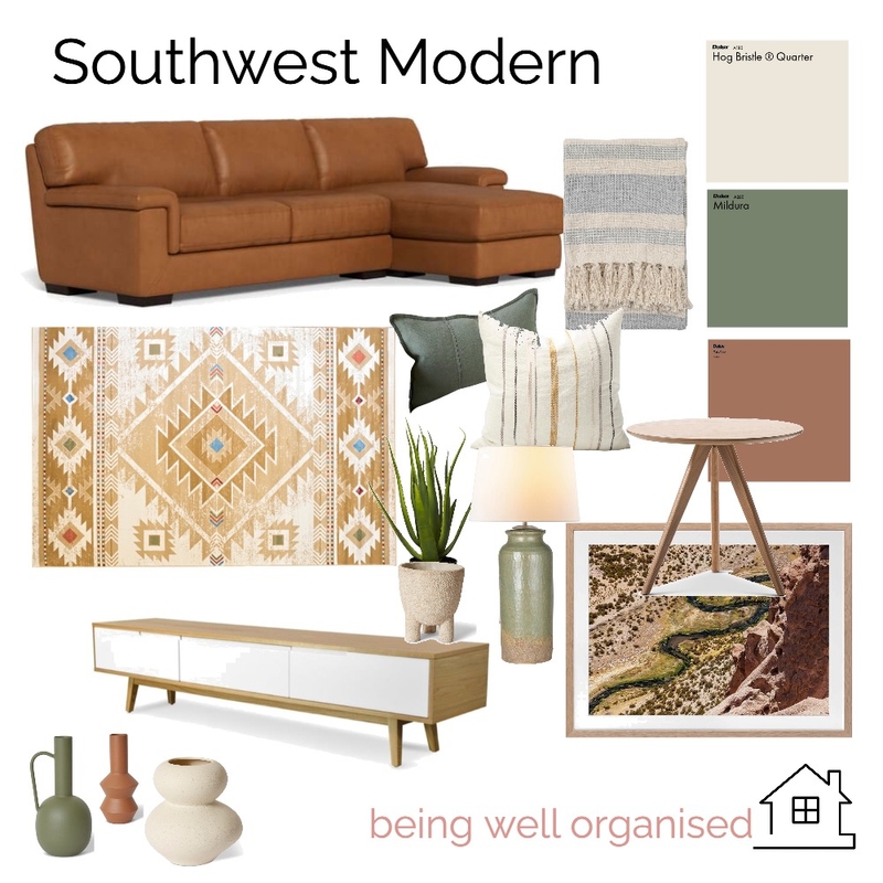 Southwest Modern Mood Board by Ladybird on Style Sourcebook
