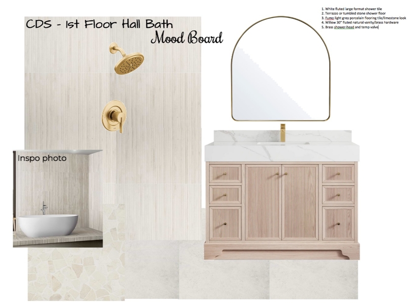 CDS 1st Floor Hall Bath v2 Mood Board by MicheleDeniseDesigns on Style Sourcebook