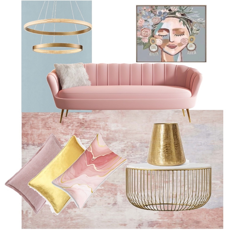 Pretty in Pink Living Room Mood Board by Elite Styling on Style Sourcebook