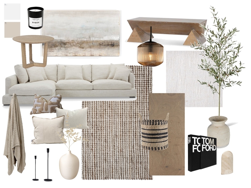 Living Room Sample Board Mood Board by allie_reading on Style Sourcebook