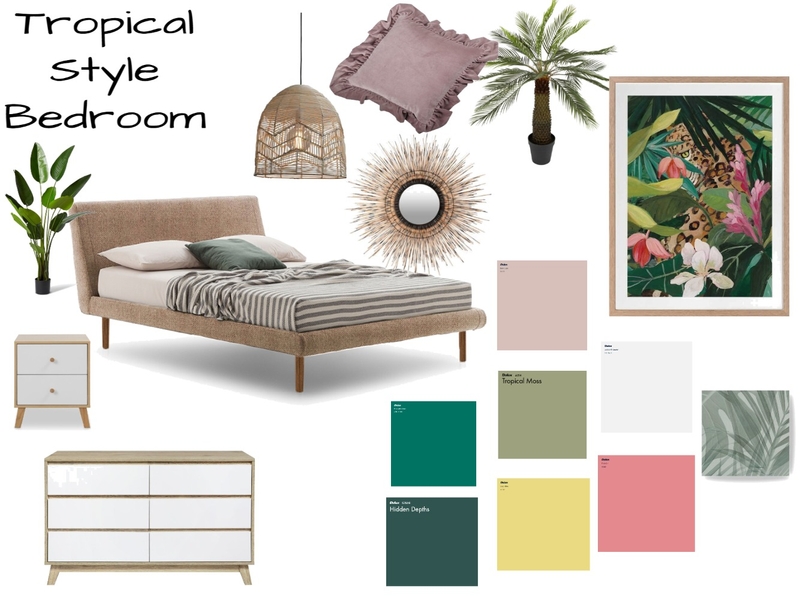 Tropical Bedroom Mood Board by danii.11 on Style Sourcebook