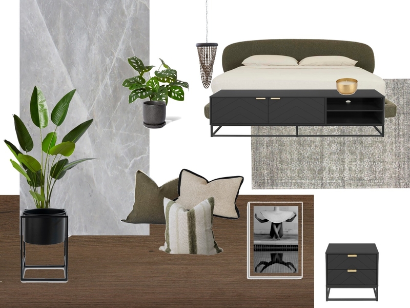 Modern Industrial bedroom Fabrics Mood Board by hawkyzai@gmail.com on Style Sourcebook