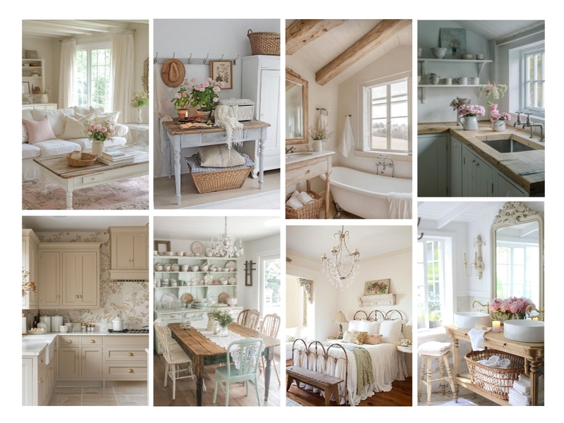 Shabby Chic Mood Board by Ajeless Designs on Style Sourcebook